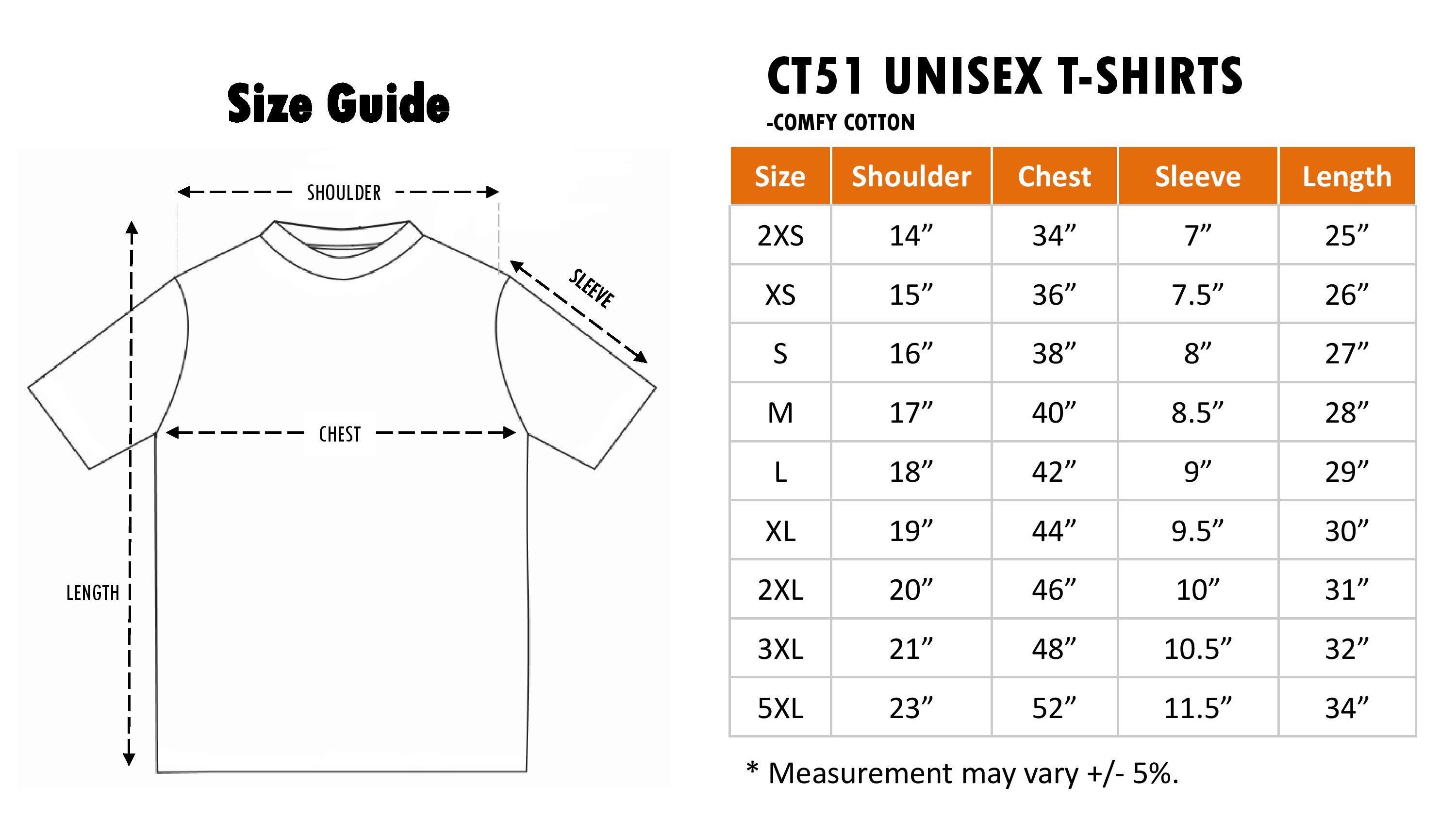 HC09 size chart